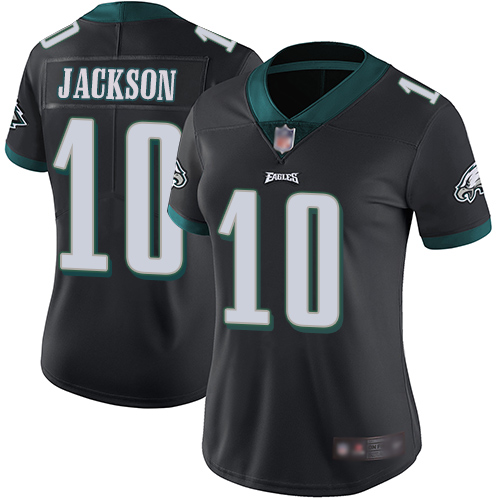 Philadelphia Eagles #10 DeSean Jackson Black Alternate Women's Stitched Vapor Untouchable Limited Jersey Womens cheap jerseys for sale - CheapJerseys.Shop