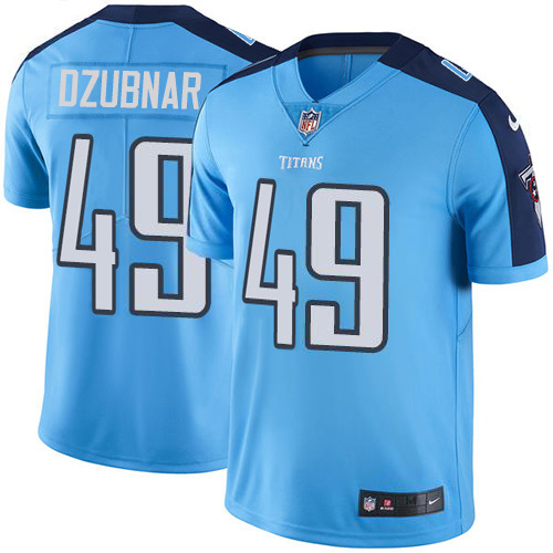 Tennessee Titans #49 Nick Dzubnar Light Blue Men's Stitched Limited Rush Jersey Men's cheap jerseys for sale - CheapJerseys.Shop