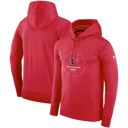 Men's Houston Texans Red Sideline Property Of Wordmark Logo Performance Pullover Hoodie cheap jerseys for sale - CheapJerseys.Shop