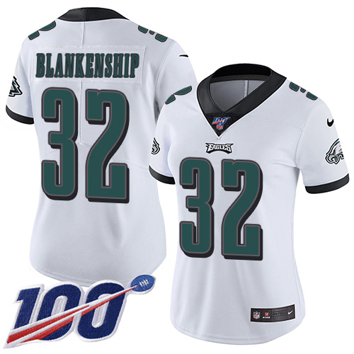 Eagles #32 Reed Blankenship White Women's Stitched 100th Season Vapor Untouchable Limited Jersey cheap jerseys for sale - CheapJerseys.Shop