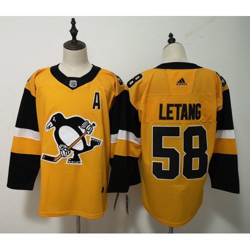 Pittsburgh Penguins #58 Kris Letang Gold Alternate Stitched Jersey Men's cheap jerseys for sale - CheapJerseys.Shop