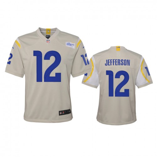 Los Angeles Los Angeles Rams #12 Van Jefferson Youth Game Jersey - Bone Youth cheap jerseys for sale - CheapJerseys.Shop