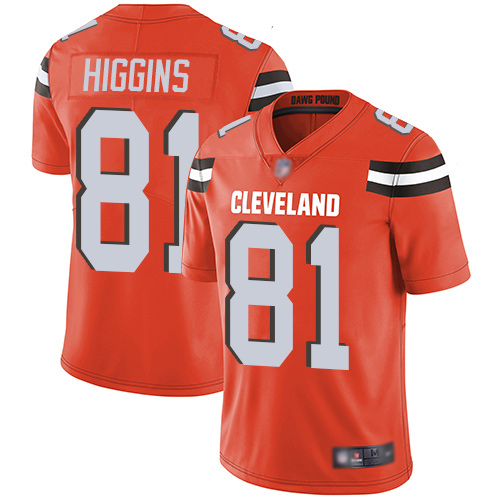Cleveland Browns #81 Rashard Higgins Orange Alternate Men's Stitched Vapor Untouchable Limited Jersey Men's cheap jerseys for sale - CheapJerseys.Shop