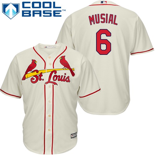 St.Louis Cardinals #6 Stan Musial Cream Cool Base Stitched Youth Jersey Youth cheap jerseys for sale - CheapJerseys.Shop