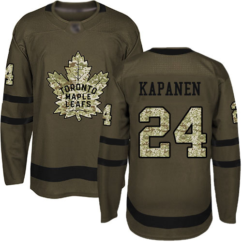 Maple Toronto Maple Leafs #24 Kasperi Kapanen Green Salute to Service Stitched Jersey Men's cheap jerseys for sale - CheapJerseys.Shop