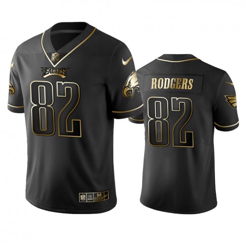 Philadelphia Eagles #82 Richard Rodgers Black Golden Limited Edition Stitched Jersey Men's cheap jerseys for sale - CheapJerseys.Shop