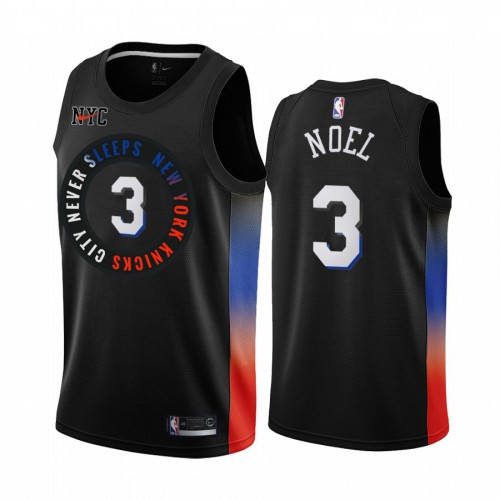 New York Knicks #3 Nerlens Noel Black Womens Swingman 2020-21 City Edition Jersey Womens cheap jerseys for sale - CheapJerseys.Shop