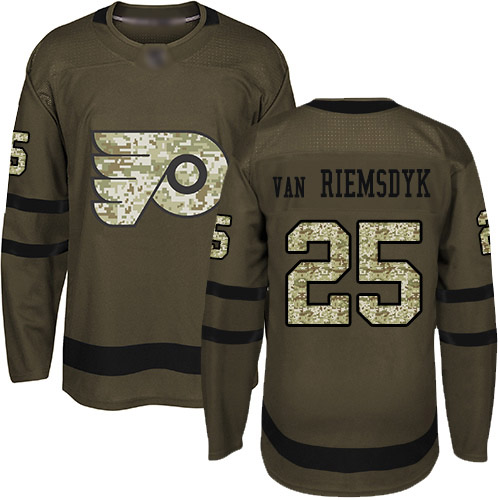 Philadelphia Flyers #25 James Van Riemsdyk Green Salute to Service Stitched Jersey Men's cheap jerseys for sale - CheapJerseys.Shop