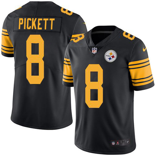 Steelers #8 Kenny Pickett Black Men's Stitched Limited Rush Jersey cheap jerseys for sale - CheapJerseys.Shop