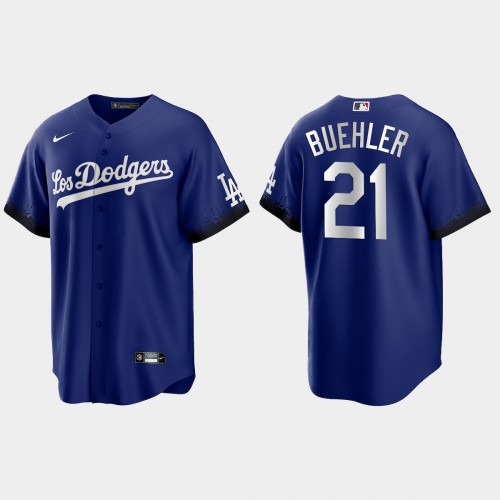 Los Angeles Los Angeles Dodgers #21 Walker Buehler Men's 2021 City Connect Game Jersey Royal Men's cheap jerseys for sale - CheapJerseys.Shop