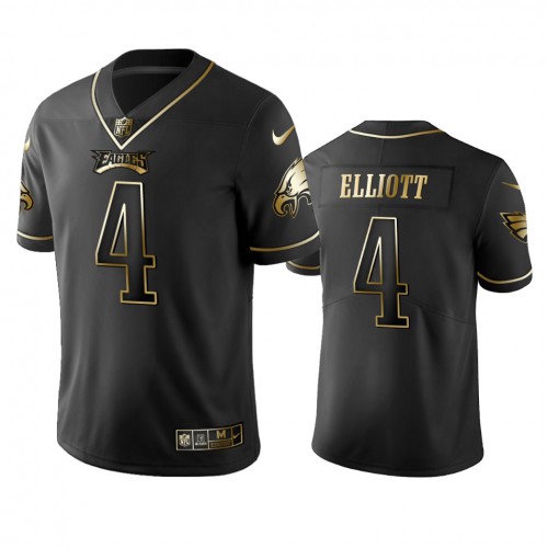 Philadelphia Eagles #4 Jake Elliott Black Golden Limited Edition Stitched Jersey Men's cheap jerseys for sale - CheapJerseys.Shop