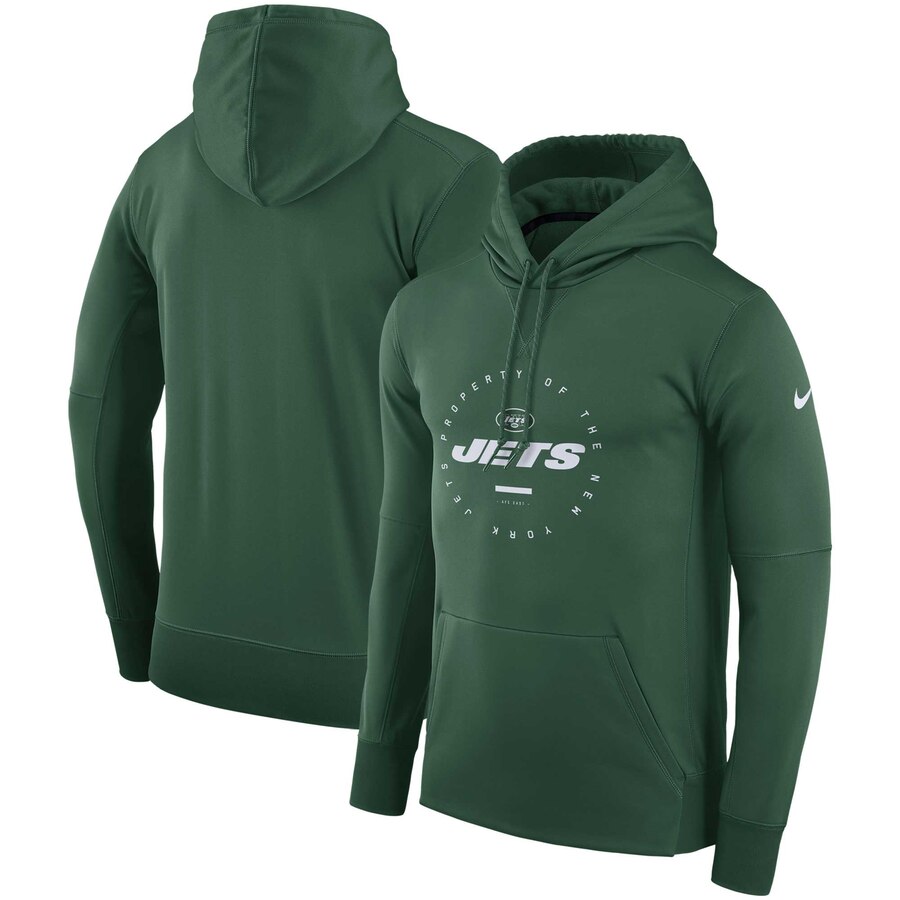 New York Jets Sideline Property Of Wordmark Logo Performance Pullover Hoodie Green cheap jerseys for sale - CheapJerseys.Shop