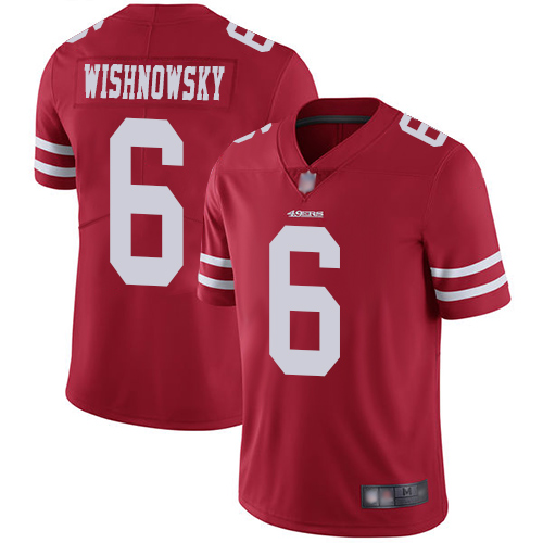 San Francisco 49ers #6 Mitch Wishnowsky Red Team Color Men's Stitched Vapor Untouchable Limited Jersey Men's cheap jerseys for sale - CheapJerseys.Shop