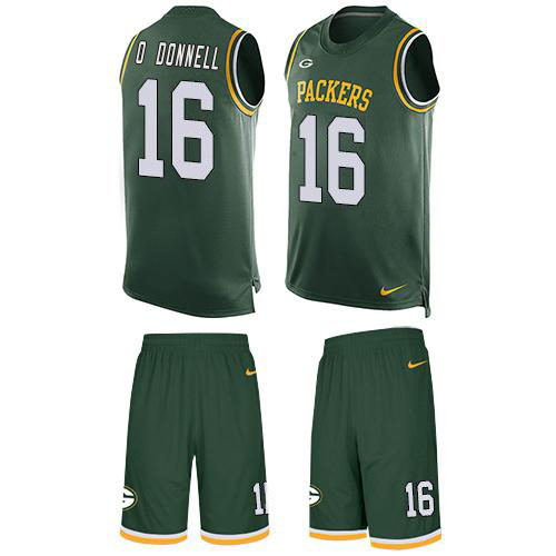 Packers #16 Pat O'Donnell Green Team Color Men's Stitched Limited Tank Top Suit Jersey cheap jerseys for sale - CheapJerseys.Shop