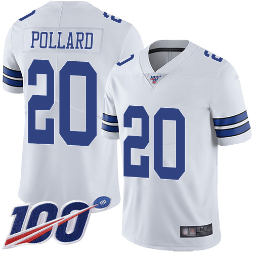 Cowboys #20 Tony Pollard White Youth Stitched 100th Season Vapor Limited Jersey cheap jerseys for sale - CheapJerseys.Shop