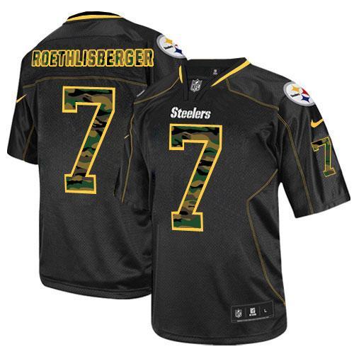Pittsburgh Steelers #7 Ben Roethlisberger Black Men's Stitched Elite Camo Fashion Jersey Men's cheap jerseys for sale - CheapJerseys.Shop