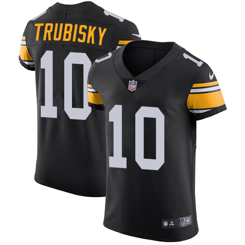 Steelers #10 Mitchell Trubisky Black Alternate Men's Stitched New Elite Jersey cheap jerseys for sale - CheapJerseys.Shop