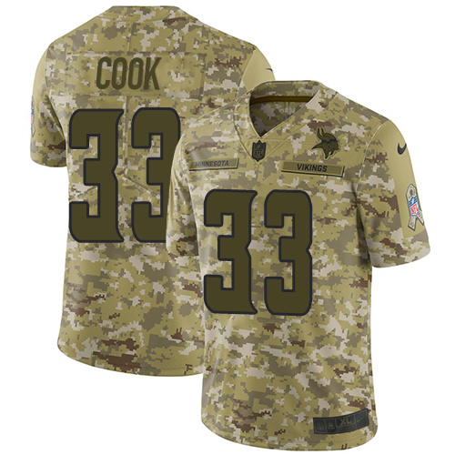 Minnesota Vikings #33 Dalvin Cook Camo Men's Stitched Limited 2018 Salute To Service Jersey Men's cheap jerseys for sale - CheapJerseys.Shop