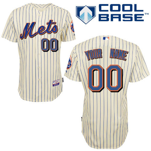 Men Women Youth Mets Personalized Authentic Cream Blue Strip 2010 Cool Base Jersey cheap jerseys for sale - CheapJerseys.Shop