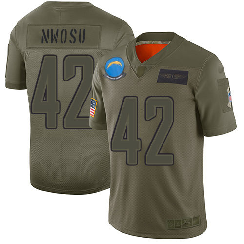 Los Angeles Chargers #42 Uchenna Nwosu Camo Men's Stitched Limited 2019 Salute To Service Jersey Men's cheap jerseys for sale - CheapJerseys.Shop