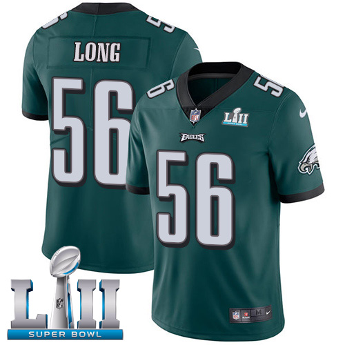 Philadelphia Eagles #56 Chris Long Midnight Green Team Color Super Bowl LII Youth Stitched Vapor Untouchable Limited Jersey Youth cheap jerseys for sale - CheapJerseys.Shop