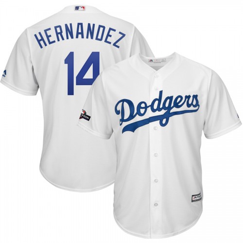Los Angeles Los Angeles Dodgers #14 Enrique Hernandez Majestic 2019 Postseason Home Official Cool Base Player Jersey White Men's cheap jerseys for sale - CheapJerseys.Shop