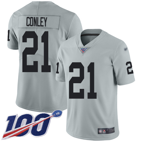 Las Vegas Raiders #21 Gareon Conley Silver Men's Stitched Limited Inverted Legend 100th Season Jersey Men's cheap jerseys for sale - CheapJerseys.Shop