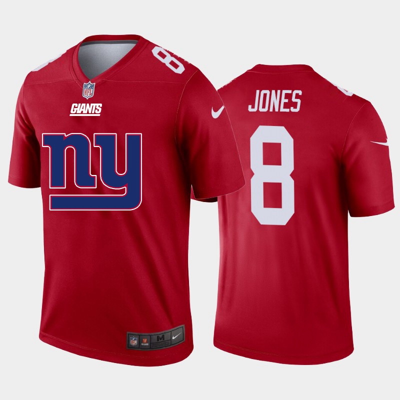 New York Giants #8 Daniel Jones Red Men's Big Team Logo Vapor Limited Jersey cheap jerseys for sale - CheapJerseys.Shop