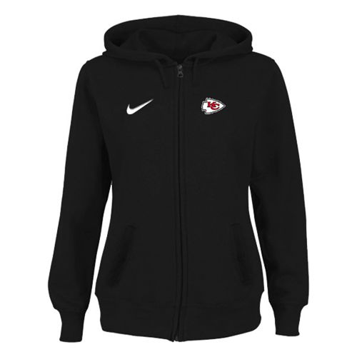 Women's Kansas City Chiefs Stadium Rally Full Zip Hoodie Black cheap jerseys for sale - CheapJerseys.Shop