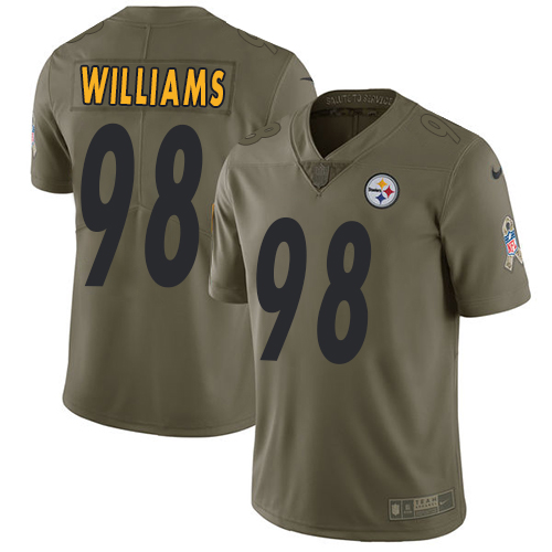 Pittsburgh Steelers #98 Vince Williams Olive Men's Stitched Limited 2017 Salute To Service Jersey Men's cheap jerseys for sale - CheapJerseys.Shop