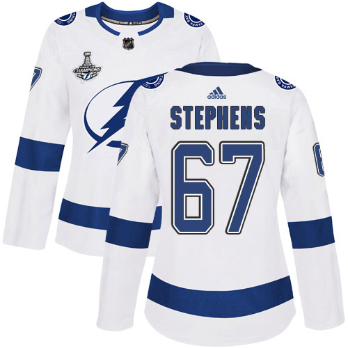 Tampa Bay Lightning #67 Mitchell Stephens White Road Authentic Women's 2020 Stanley Cup Champions Stitched Jersey Womens cheap jerseys for sale - CheapJerseys.Shop