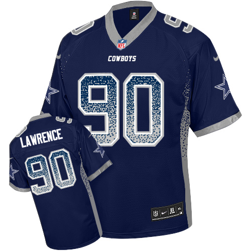 Cowboys #90 Demarcus Lawrence Navy Blue Team Color Men's Stitched Elite Drift Fashion Jersey cheap jerseys for sale - CheapJerseys.Shop
