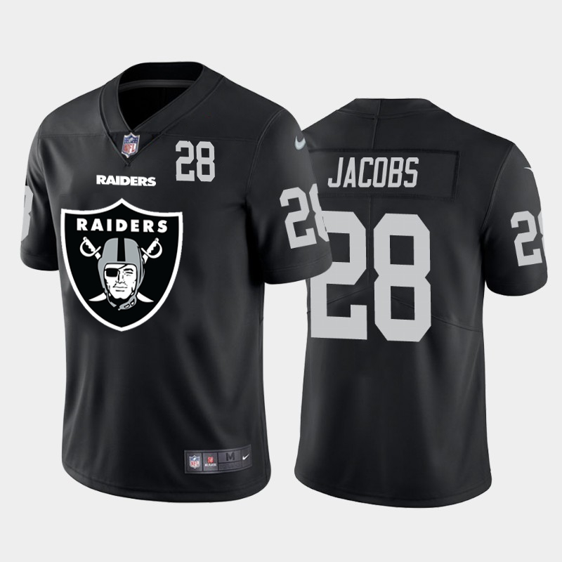 Las Vegas Raiders #28 Josh Jacobs Black Men's Big Team Logo Player Vapor Limited Jersey cheap jerseys for sale - CheapJerseys.Shop