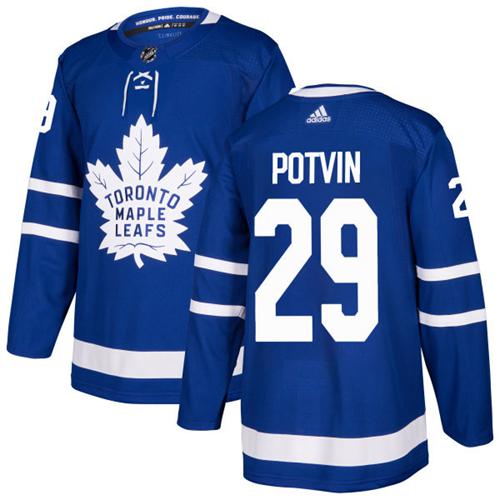 Maple Toronto Maple Leafs #29 Felix Potvin Blue Home Authentic Stitched Jersey Men's cheap jerseys for sale - CheapJerseys.Shop