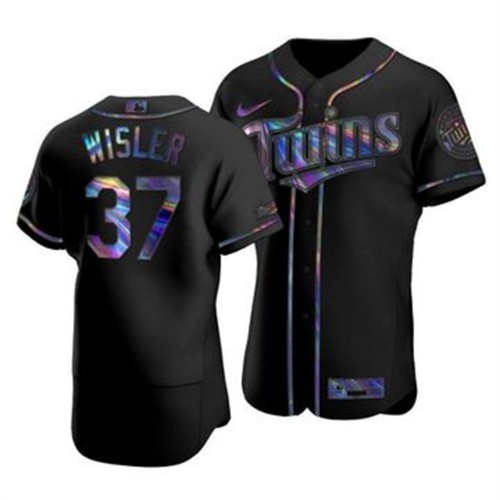 Minnesota Minnesota Twins #37 Matt Wisler Men's Iridescent Holographic Collection Jersey - Black Men's cheap jerseys for sale - CheapJerseys.Shop