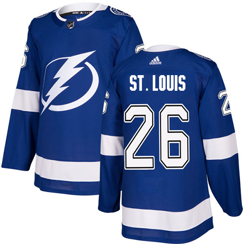 Tampa Bay Lightning #26 Martin St. Louis Blue Home Authentic Stitched Jersey Men's cheap jerseys for sale - CheapJerseys.Shop