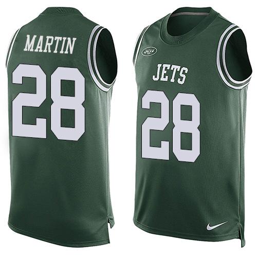 Jets #28 Curtis Martin Green Team Color Men's Stitched Limited Tank Top Jersey cheap jerseys for sale - CheapJerseys.Shop