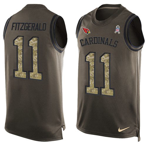 Cardinals #11 Larry Fitzgerald Green Men's Stitched Limited Salute To Service Tank Top Jersey cheap jerseys for sale - CheapJerseys.Shop