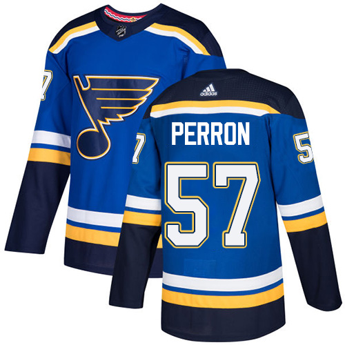 St. Louis Blues #57 David Perron Blue Home Authentic Stitched Youth Jersey Youth cheap jerseys for sale - CheapJerseys.Shop