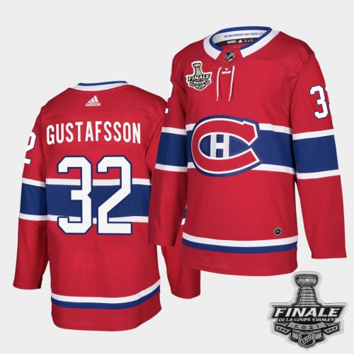 Montreal Canadiens #32 Erik Gustafsson Red Home Authentic 2021 Stanley Cup Final Patch Jersey Men's cheap jerseys for sale - CheapJerseys.Shop