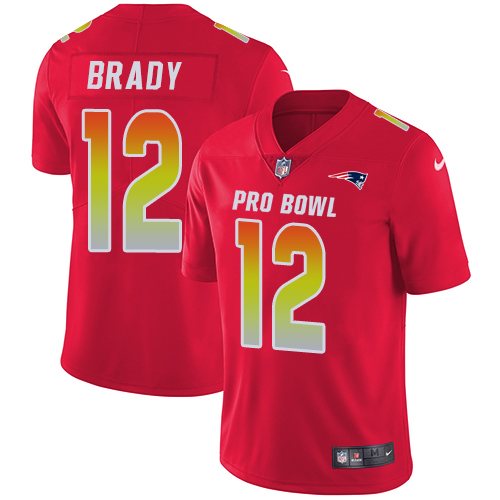Patriots #12 Tom Brady Red Men's Stitched Limited AFC 2019 Pro Bowl Jersey cheap jerseys for sale - CheapJerseys.Shop