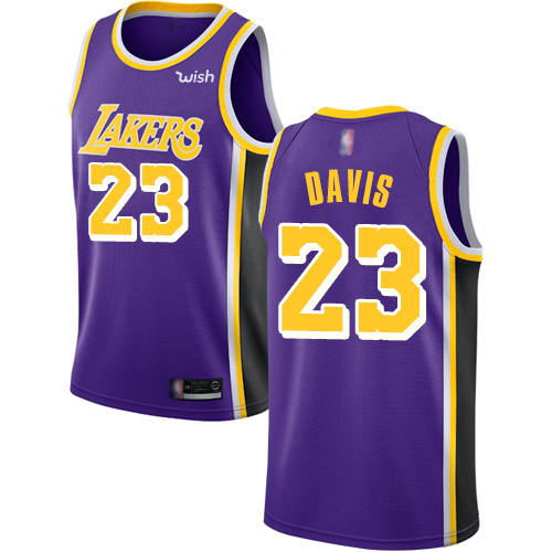 Los Angeles Lakers #23 Anthony Davis Purple Womens Swingman Statement Edition Jersey Womens cheap jerseys for sale - CheapJerseys.Shop