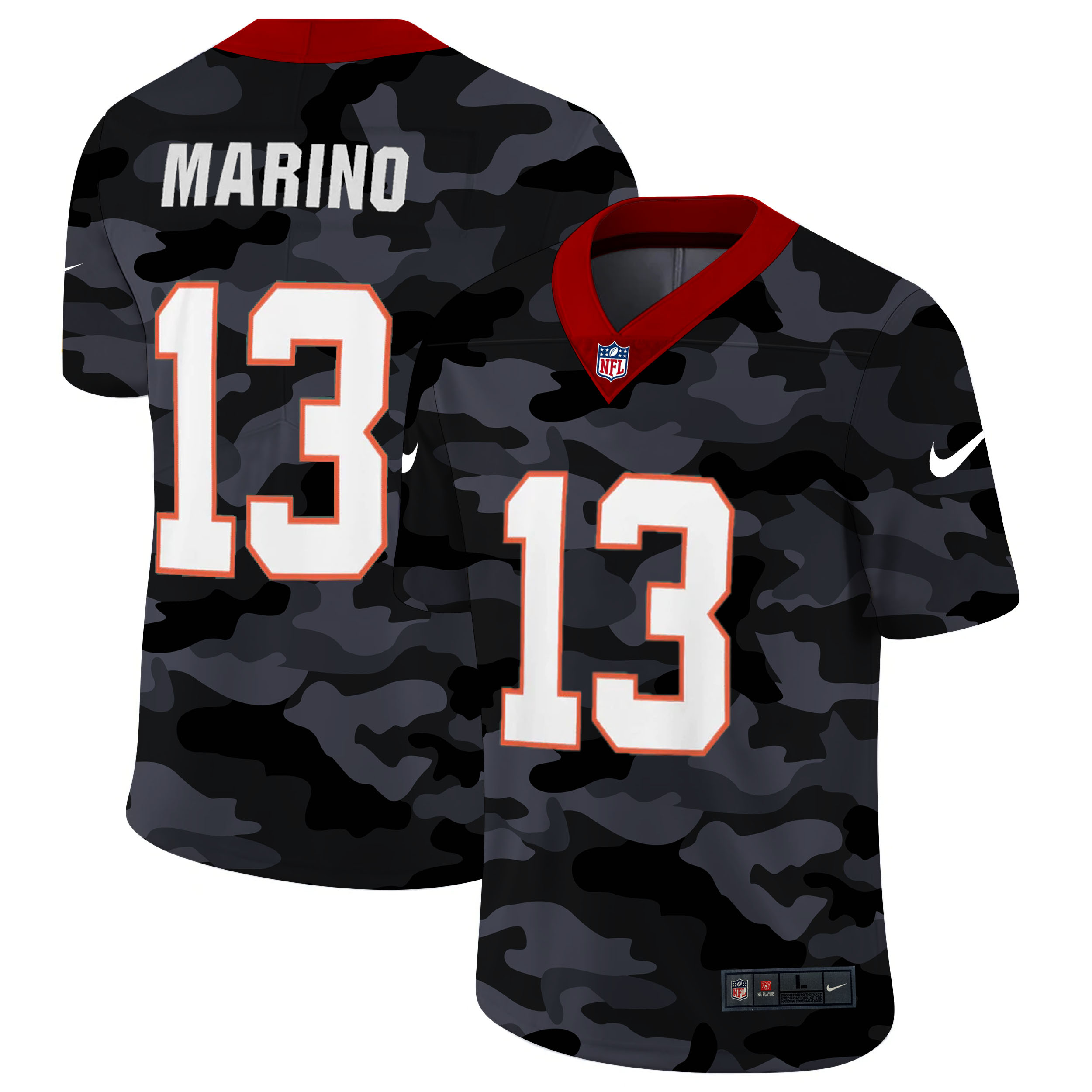 Miami Dolphins #13 Dan Marino Men's 2020 Black CAMO Vapor Untouchable Limited Stitched Jersey cheap jerseys for sale - CheapJerseys.Shop