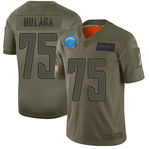 Los Angeles Chargers #75 Bryan Bulaga Camo Men's Stitched Limited 2019 Salute To Service Jersey Men's cheap jerseys for sale - CheapJerseys.Shop