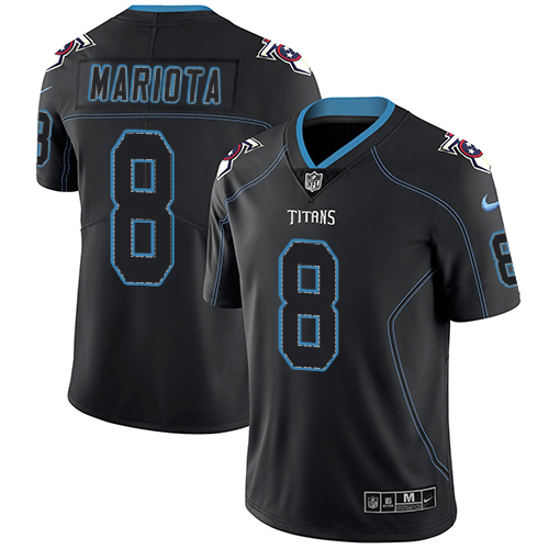 Tennessee Titans #8 Marcus Mariota Lights Out Black Men's Stitched Limited Rush Jersey Men's cheap jerseys for sale - CheapJerseys.Shop