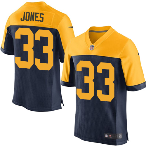 Packers #33 Aaron Jones Navy Blue Alternate Men's Stitched New Elite Jersey cheap jerseys for sale - CheapJerseys.Shop