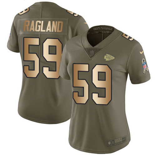Kansas City Chiefs #59 Reggie Ragland Olive/Gold Women's Stitched Limited 2017 Salute to Service Jersey Womens cheap jerseys for sale - CheapJerseys.Shop
