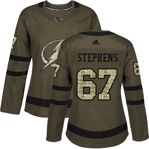 Tampa Bay Lightning #67 Mitchell Stephens Green Salute to Service Women's Stitched Jersey Womens cheap jerseys for sale - CheapJerseys.Shop