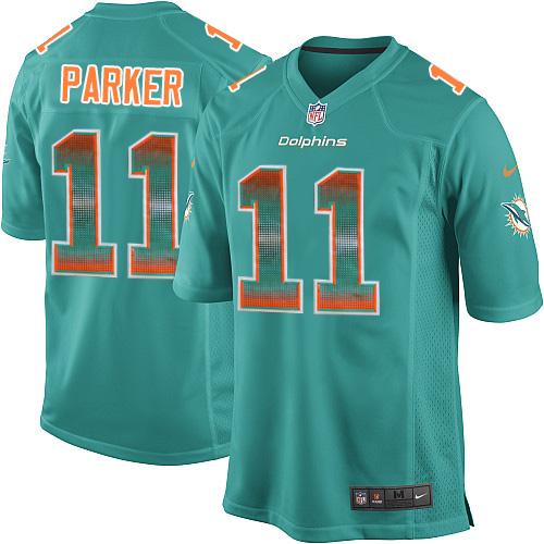Miami Dolphins #11 DeVante Parker Aqua Green Team Color Men's Stitched Limited Strobe Jersey Men's cheap jerseys for sale - CheapJerseys.Shop