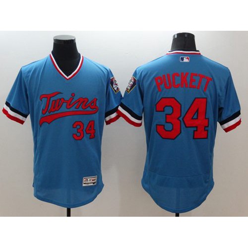 Minnesota Twins #34 Kirby Puckett Light Blue Flexbase Authentic Collection Cooperstown Stitched Jersey Men's cheap jerseys for sale - CheapJerseys.Shop